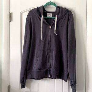 Ivory Ella Zippered Hooded Sweatshirt